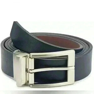 Men's Samuel Windsor Reversible Black / Brown Leather Belt Size XL